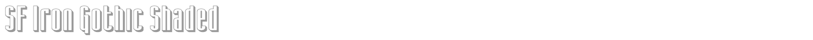 SF Iron Gothic font preview